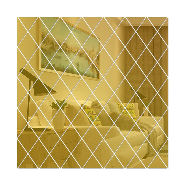 Adesivi decorativi a specchio in acrilico con cuciture a rombo, Golden Small, Golden Medium, Golden Large, Silver Small, Silver Medium, Silver Large, Black Small, Black Medium, Black Large, Brown Small, Brown Medium, Brown Large, Blue Small, Blue Mediu...