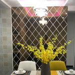 Adesivi decorativi a specchio in acrilico con cuciture a rombo, Golden Small, Golden Medium, Golden Large, Silver Small, Silver Medium, Silver Large, Black Small, Black Medium, Black Large, Brown Small, Brown Medium, Brown Large, Blue Small, Blue Mediu...