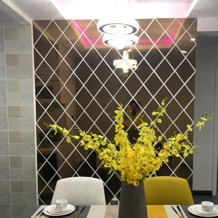 Adesivi decorativi a specchio in acrilico con cuciture a rombo, Golden Small, Golden Medium, Golden Large, Silver Small, Silver Medium, Silver Large, Black Small, Black Medium, Black Large, Brown Small, Brown Medium, Brown Large, Blue Small, Blue Mediu...