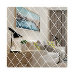 Adesivi decorativi a specchio in acrilico con cuciture a rombo, Golden Small, Golden Medium, Golden Large, Silver Small, Silver Medium, Silver Large, Black Small, Black Medium, Black Large, Brown Small, Brown Medium, Brown Large, Blue Small, Blue Mediu...