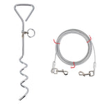Bullone di fissaggio per chiodi a terra in acciaio inossidabile con guinzaglio per animali domestici all'aperto, specifica:, Upgrade + Wire Rope, Classic + Wire Rope