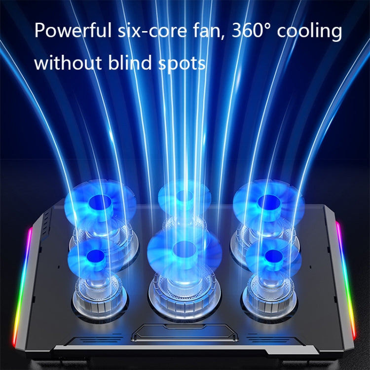 Raffreddatore per laptop con effetti di illuminazione RGB NUOXI Q9