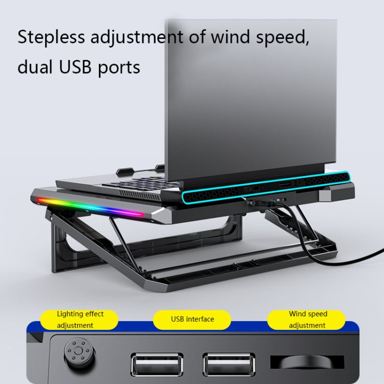 Raffreddatore per laptop con effetti di illuminazione RGB NUOXI Q9