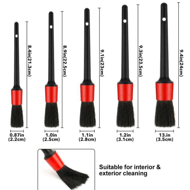 Spazzola per la pulizia dell'auto Spazzola per utensili per autolavaggio in spugna di cera, 15 PCS / Set