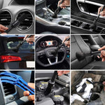 Spazzola per la pulizia dell'auto Spazzola per utensili per autolavaggio in spugna di cera, 15 PCS / Set
