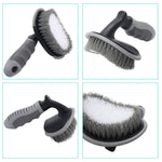 Spazzola per attrezzi per autolavaggio Spazzola per pneumatici per auto Spazzola per ruote a doppio filo, 12 PCS / Set Gray