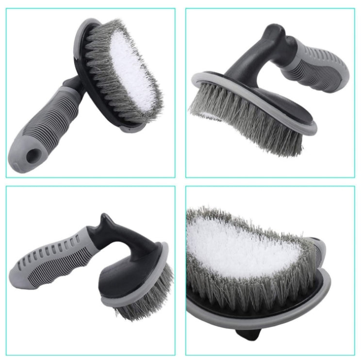 Spazzola per attrezzi per autolavaggio Spazzola per pneumatici per auto Spazzola per ruote a doppio filo, 12 PCS / Set Gray