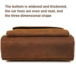 Borsa a tracolla da uomo vintage in pelle di cavallo pazzo, Black, Brown, Dark Brown, Brown Yellow
