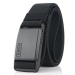 AWMN Cintura da uomo casual in nylon con fibbia magnetica in metallo, lunghezza:, 125cm