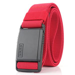 AWMN Cintura da uomo casual in nylon con fibbia magnetica in metallo, lunghezza:, 125cm