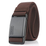 AWMN Cintura da uomo casual in nylon con fibbia magnetica in metallo, lunghezza:, 125cm