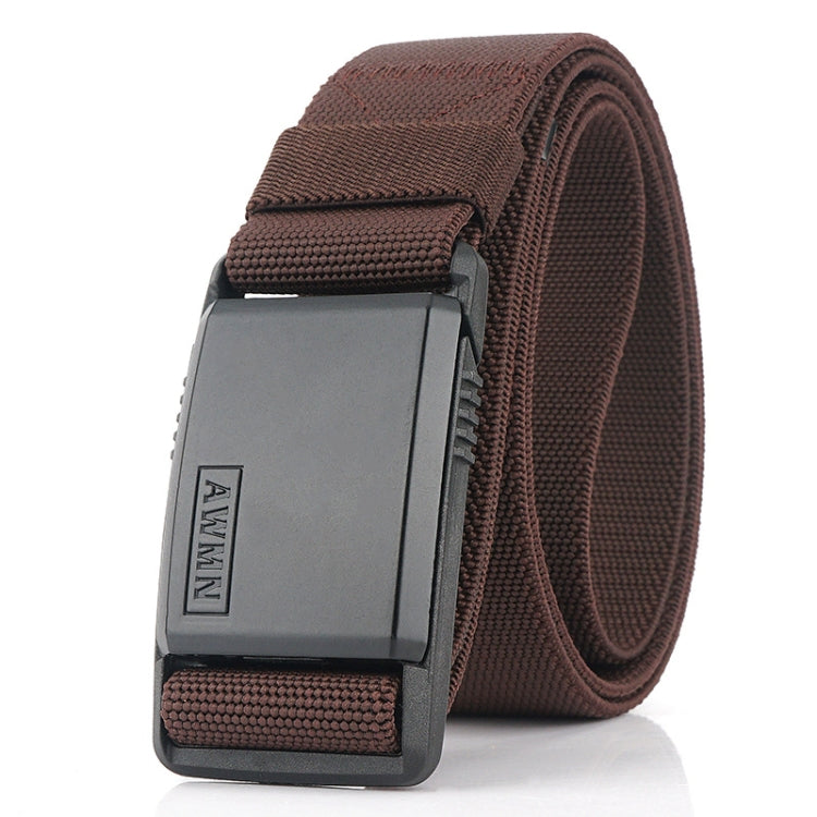 AWMN Cintura da uomo casual in nylon con fibbia magnetica in metallo, lunghezza:, 125cm