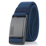 AWMN Cintura da uomo casual in nylon con fibbia magnetica in metallo, lunghezza:, 125cm