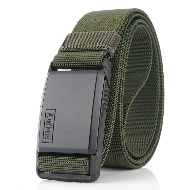 AWMN Cintura da uomo casual in nylon con fibbia magnetica in metallo, lunghezza:, 125cm