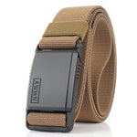 AWMN Cintura da uomo casual in nylon con fibbia magnetica in metallo, lunghezza:, 125cm