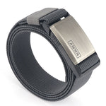 AWMN Cintura da uomo casual in nylon con fibbia magnetica in metallo, lunghezza:, 125cm