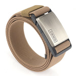 AWMN Cintura da uomo casual in nylon con fibbia magnetica in metallo, lunghezza:, 125cm