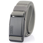 AWMN Cintura da uomo casual in nylon con fibbia magnetica in metallo, lunghezza:, 125cm