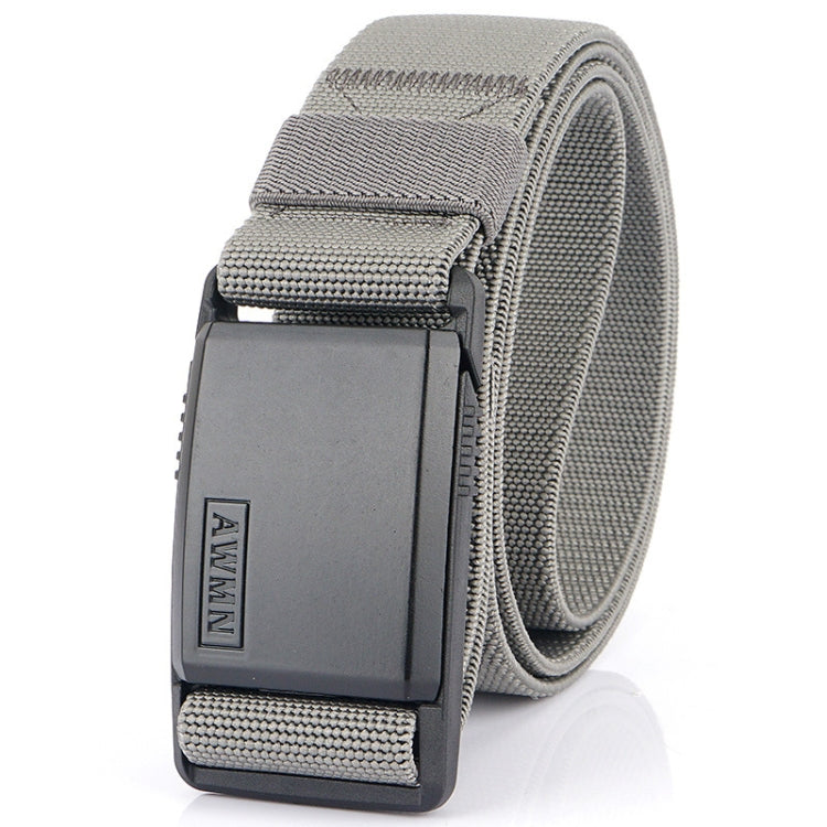 AWMN Cintura da uomo casual in nylon con fibbia magnetica in metallo, lunghezza:, 125cm