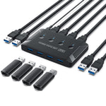 T29 USB3.0 Automatico 4 In 4 Out Switcher HUB Condivisione Stampante
