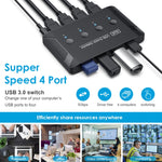T29 USB3.0 Automatico 4 In 4 Out Switcher HUB Condivisione Stampante