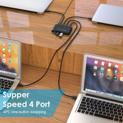T29 USB3.0 Automatico 4 In 4 Out Switcher HUB Condivisione Stampante