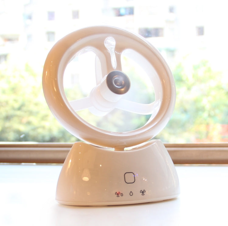 Ventilatore da scrivania USB ricaricabile con spruzzo d'acqua
