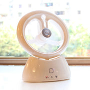 Ventilatore muto da scrivania per ufficio dormitorio per studenti con mini ventilatore a spruzzo ricaricabile USB, Glossy White, Glossy Blue, Glossy Watermelon Red, Frosted Pink, Frosted Sky Blue, Frosted Matcha Green
