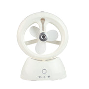 Ventilatore muto da scrivania per ufficio dormitorio per studenti con mini ventilatore a spruzzo ricaricabile USB, Glossy White, Glossy Blue, Glossy Watermelon Red, Frosted Pink, Frosted Sky Blue, Frosted Matcha Green