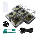5 set di vassoi per semi di piante, vassoio per piantine con luce crescente, Black, Green
