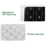 5 set di vassoi per semi di piante, vassoio per piantine con luce crescente, Black, Green