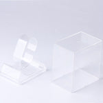 5 PCS Scatola per orologio rettangolare trasparente Scatola per orologio elettronica estraibile, 5 PCS Watch Box