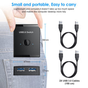 T25 2 in 1 USB3.0 Bidirezionale Switch Printer Sharer Splitter