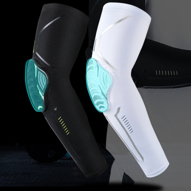 Protezione del braccio di compressione anticollisione a nido d'ape per sport all'aria aperta, colore:, M (Black), L (Black), XL (Black), M (White), L (White), XL (White)