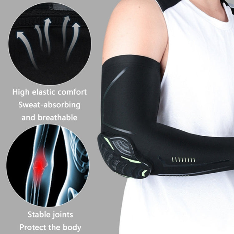 Protezione del braccio di compressione anticollisione a nido d'ape per sport all'aria aperta, colore:, M (Black), L (Black), XL (Black), M (White), L (White), XL (White)