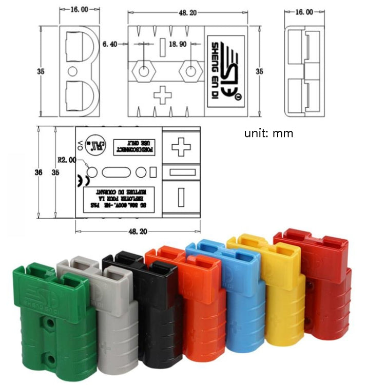 4 PZ SHENG EN DI Connettore Batteria Al Litio Carica E Scarica Spina Elettrica