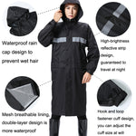 X18 Impermeabile siamese Impermeabile da equitazione riflettente per adulti all'aperto, XL, XXL, XXXL, XXXXL