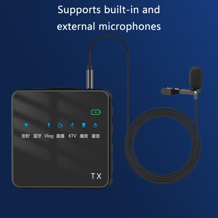 Microfono lavalier wireless con Bluetooth e riduzione rumore