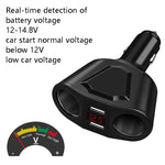 3.1A Dual USB Digital Display Registratore di guida multifunzione Caricabatterie universale per autoveicoli