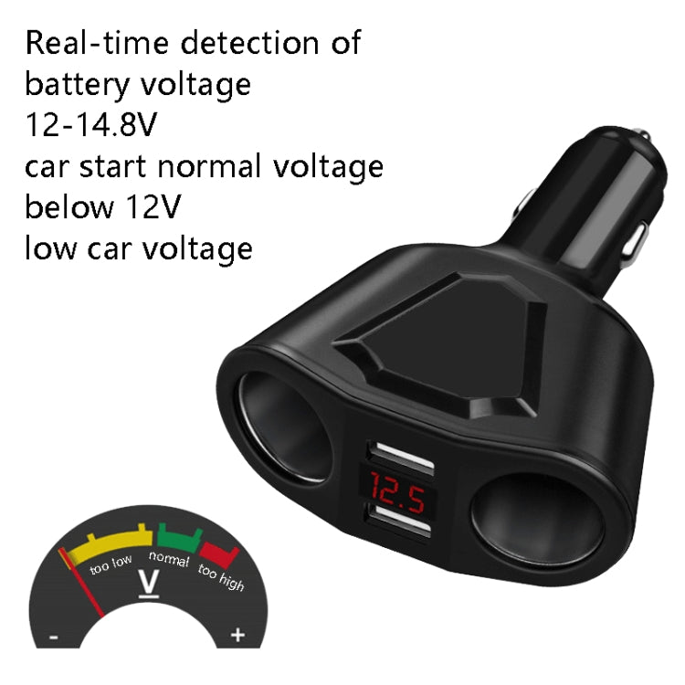 3.1A Dual USB Digital Display Registratore di guida multifunzione Caricabatterie universale per autoveicoli