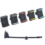 Staffa per clip per cellulare per auto per parabrezza con tubo flessibile lungo a ventosa da 2 pezzi