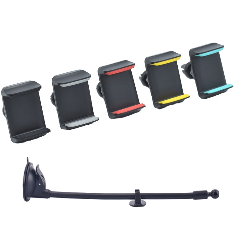 Staffa per clip per cellulare per auto per parabrezza con tubo flessibile lungo a ventosa da 2 pezzi