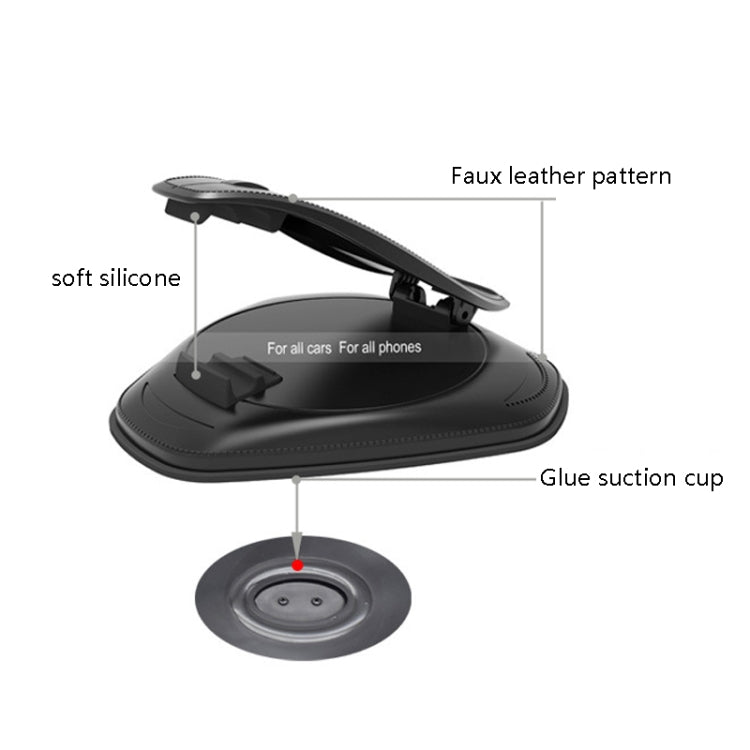 Supporto per telefono cellulare per auto universale da tavolo per strumenti a ventosa, X016