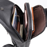 Borsa a tracolla in pelle bovina di primo strato per uomo casual