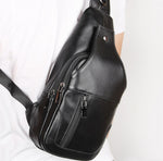 Borsa a tracolla in pelle bovina di primo strato per uomo casual