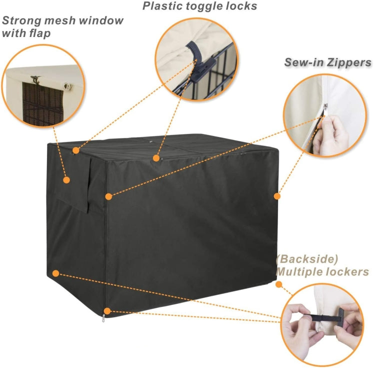Copertura per gabbia per animali domestici in tessuto Oxford Copertura per protezione solare antipioggia antipolvere per mobili da esterno, 63.5x48x50cm, 79x50.8x53cm, 94x61x63.5cm, 109x74x76cm, 124.5x79x84cm