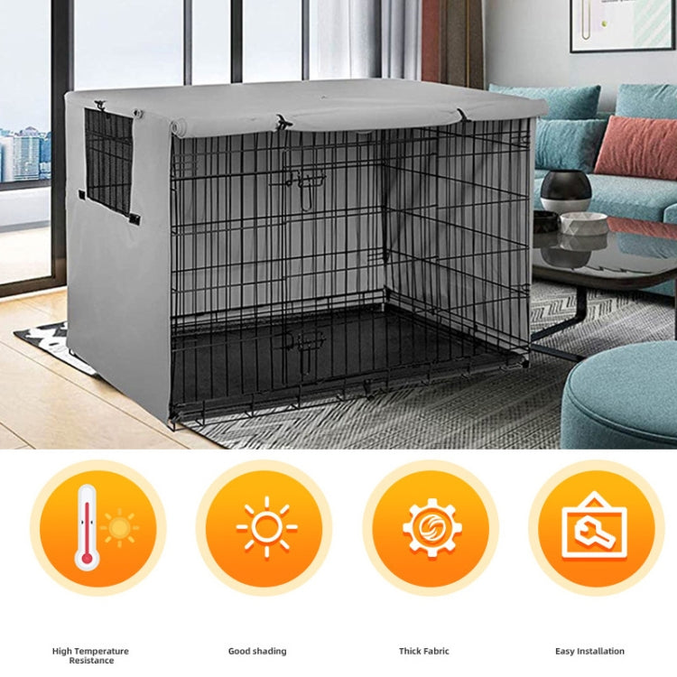 Copertura per gabbia per animali domestici in tessuto Oxford Copertura per protezione solare antipioggia antipolvere per mobili da esterno, 63.5x48x50cm, 79x50.8x53cm, 94x61x63.5cm, 109x74x76cm, 124.5x79x84cm