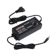 HuaZhenYuan 3-12V5A Regolazione della velocità ad alta potenza e adattatore di alimentazione con regolazione della tensione con monitor, US Plug, EU Plug, UK Plug, AU Plug
