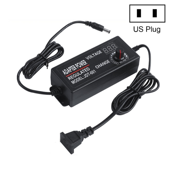 HuaZhenYuan 3-12V5A Regolazione della velocità ad alta potenza e adattatore di alimentazione con regolazione della tensione con monitor, US Plug, EU Plug, UK Plug, AU Plug