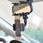 Staffa per telefono cellulare per navigazione universale per specchietto retrovisore per auto da 2 pezzi, R001